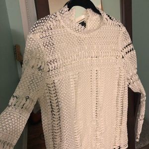 BUNDLE DEAL: white detailed blouse & pink dress